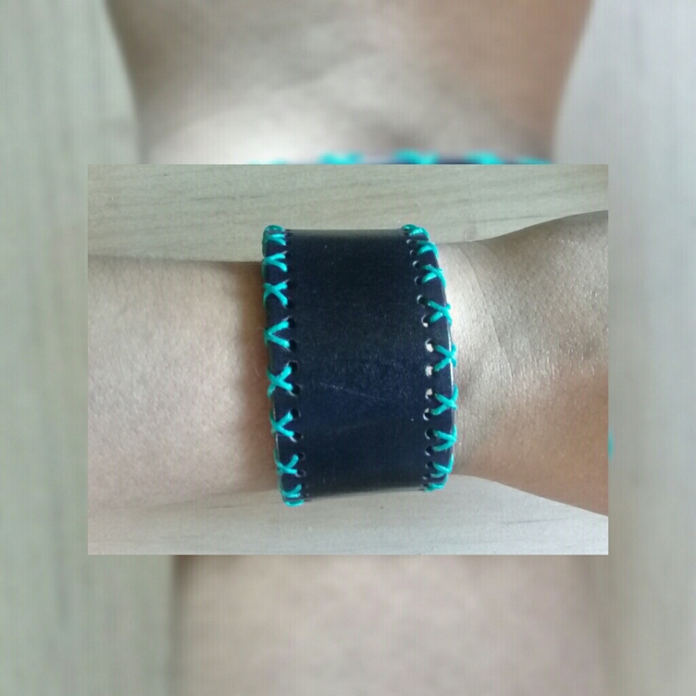 Genuine lether cuff